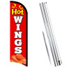 Hot Wings Premium Windless  Feather Flag Bundle (Complete Kit) OR Optional Replacement Flag Only