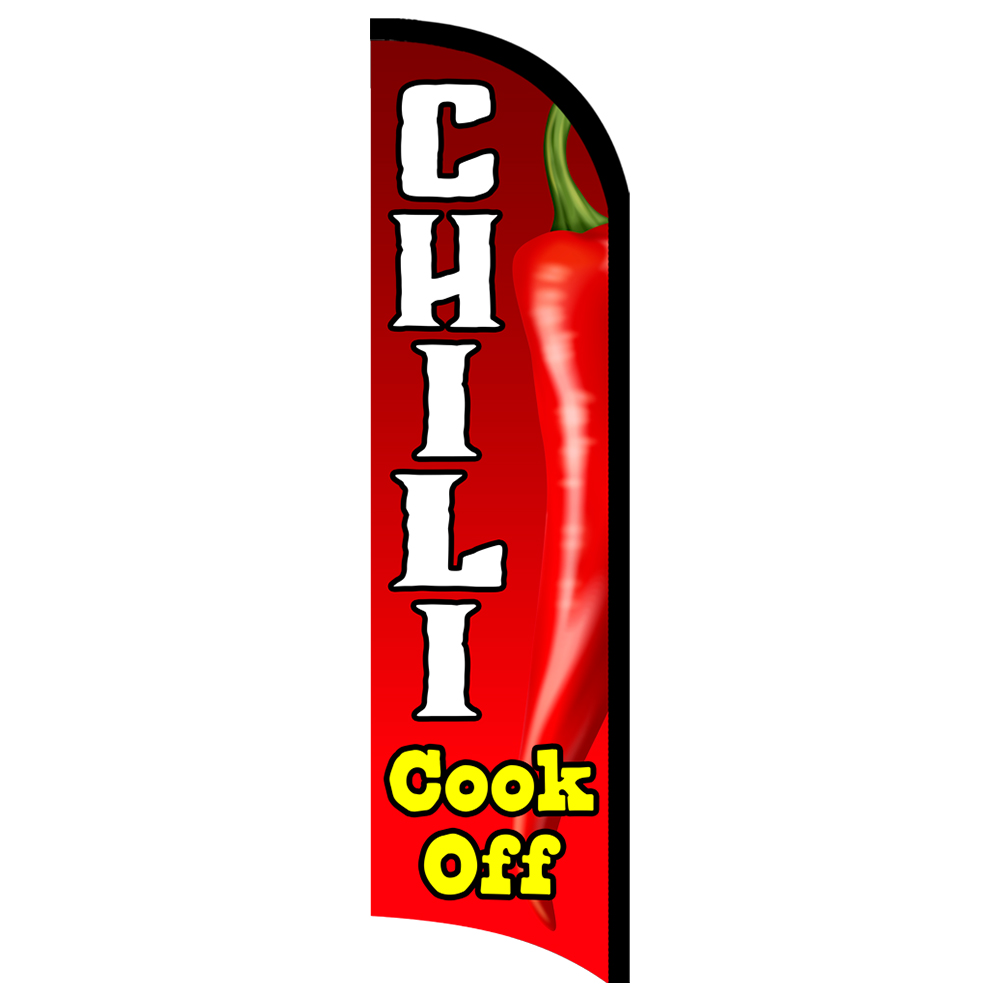 CHILI Cook Off Premium Windless Feather Flag Bundle (Complete Kit) OR ...