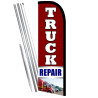 TRUCK REPAIR Premium Windless  Feather Flag Bundle (Complete Kit) OR Optional Replacement Flag Only