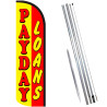 PAYDAY LOANS (Yellow/Red) Windless Feather Flag Bundle (Complete Kit) OR Optional Replacement Flag Only