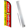 CHECK ENGINE Premium Windless  Feather Flag Bundle (Complete Kit) OR Optional Replacement Flag Only
