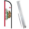 California (State) Premium Windless  Feather Flag Bundle (Complete Kit) OR Optional Replacement Flag Only