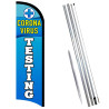 Coronavirus Testing Premium Windless  Feather Flag Bundle (Complete Kit) OR Optional Replacement Flag Only