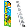 CAMPGROUND Premium Windless  Feather Flag Bundle (Complete Kit) OR Optional Replacement Flag Only