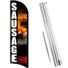SAUSAGE Premium Windless  Feather Flag Bundle (Complete Kit) OR Optional Replacement Flag Only