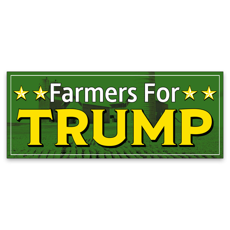 Farmers For TRUMP Vinyl Banner with Optional Sizes (Made in the USA)