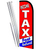 INCOME TAX FAST REFUND Windless Feather Flag Bundle (Complete Kit) OR Optional Replacement Flag Only