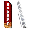 Bakery Premium Windless  Feather Flag Bundle (Complete Kit) OR Optional Replacement Flag Only