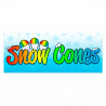 Snow Cones Vinyl Banner with Optional Sizes (Made in the USA)