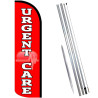 URGENT CARE (Red/White) Windless Feather Flag Bundle (Complete Kit) OR Optional Replacement Flag Only