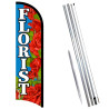 Florist Premium Windless  Feather Flag Bundle (Complete Kit) OR Optional Replacement Flag Only