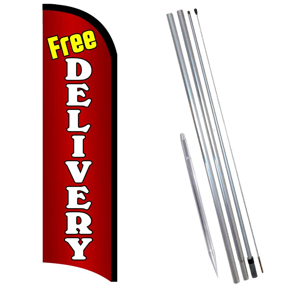 Free Delivery Premium Windless Feather Flag Bundle (Complete Kit) OR Optional R