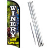 Winery Premium Windless  Feather Flag Bundle (Complete Kit) OR Optional Replacement Flag Only