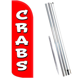CRABS Windless Feather Flag Bundle (Complete Kit) OR Optional Replacement Flag Only