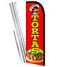 TORTAS Premium Windless  Feather Flag Bundle (Complete Kit) OR Optional Replacement Flag Only