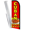 Cuban Food Premium Windless  Feather Flag Bundle (Complete Kit) OR Optional Replacement Flag Only
