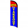Open For Takeout Windless Feather Flag Bundle (Complete Kit) OR Optional Replacement Flag Only
