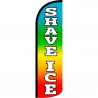 Shave Ice (Multicolor) Windless Feather Flag Bundle (Complete Kit) OR Optional Replacement Flag Only