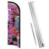 Mother's Day Premium Windless  Feather Flag Bundle (Complete Kit) OR Optional Replacement Flag Only