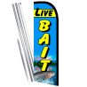 Live Bait Premium Windless  Feather Flag Bundle (Complete Kit) OR Optional Replacement Flag Only