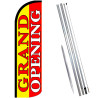 GRAND OPENING (Yellow/Red) Windless Feather Flag Bundle (Complete Kit) OR Optional Replacement Flag Only