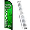Happy St Patricks Day Premium Windless  Feather Flag Bundle (Complete Kit) OR Optional Replacement Flag Only