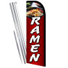 RAMEN Premium Windless  Feather Flag Bundle (Complete Kit) OR Optional Replacement Flag Only