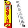 Crawfish Boil Premium Windless Feather Flag Bundle (Complete Kit) OR Optional Replacement Flag Only
