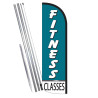 FITNESS CLASSES Windless Feather Flag Bundle (Complete Kit) OR Optional Replacement Flag Only