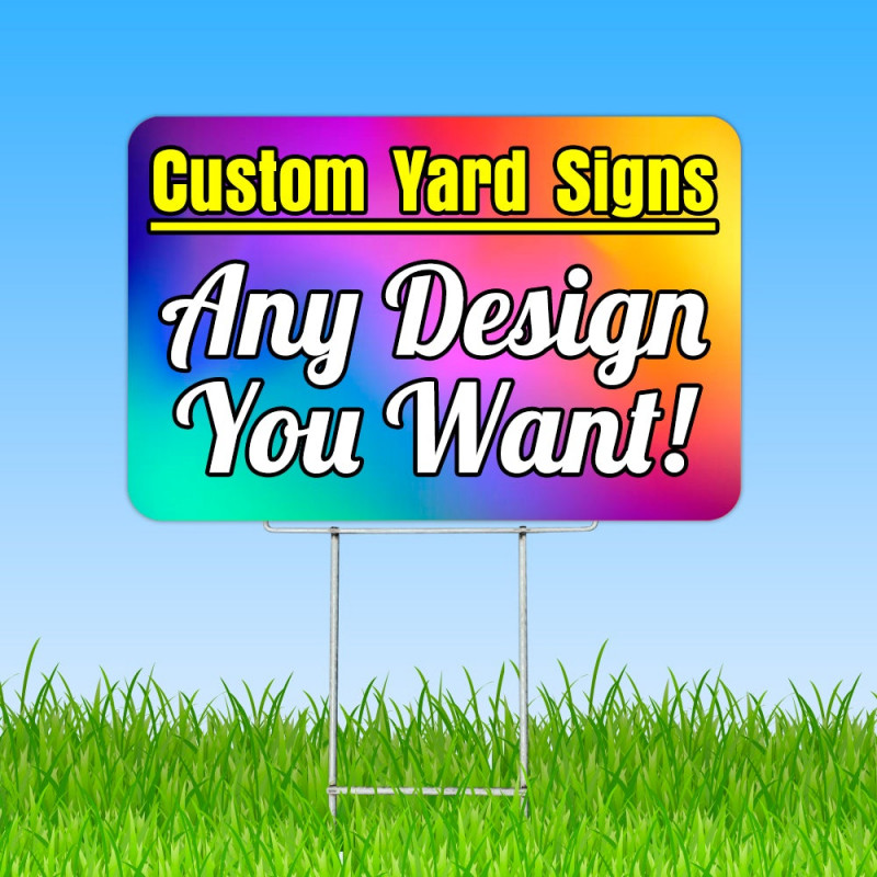 Number 0 Yard Sign With Metal Stakes 
