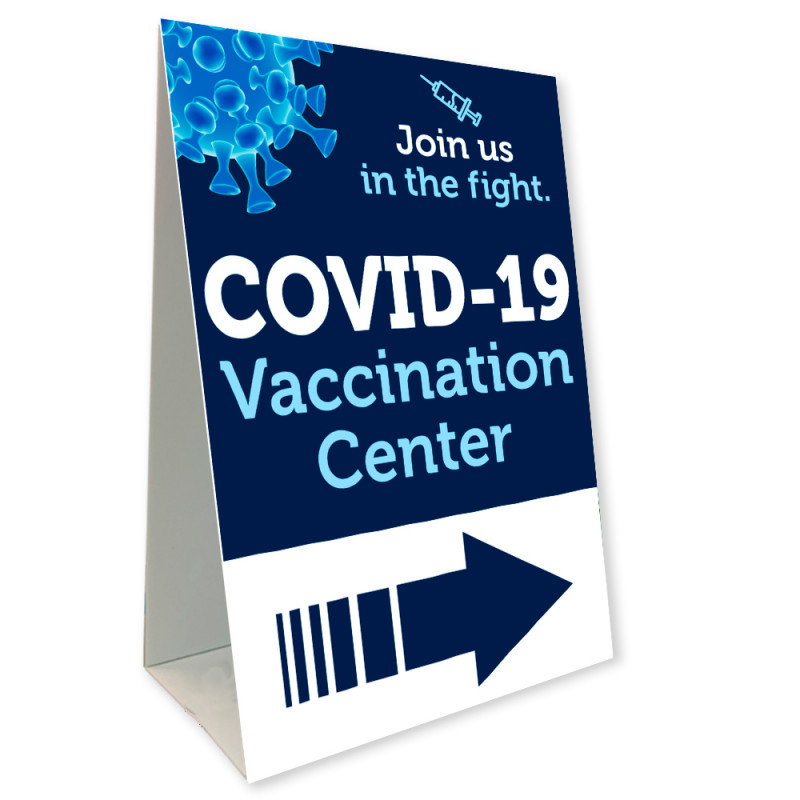 COVID-19 Vaccination Center Economy A-Frame Sign