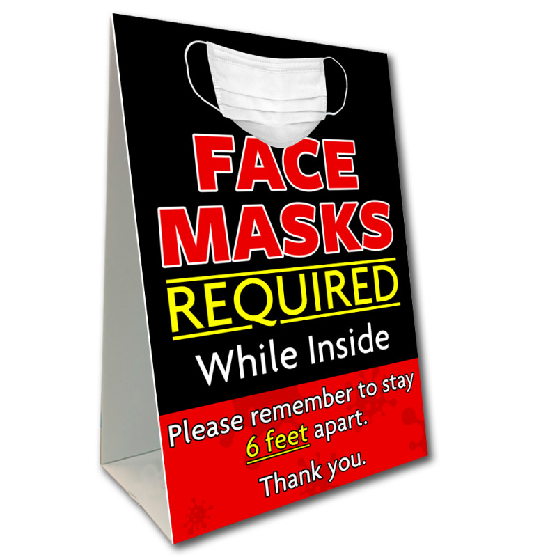 Face Masks Required Economy A-Frame Sign