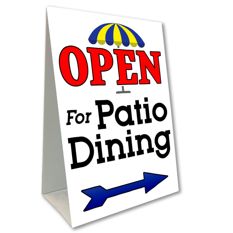 Open For Patio Dining Economy A-Frame Sign