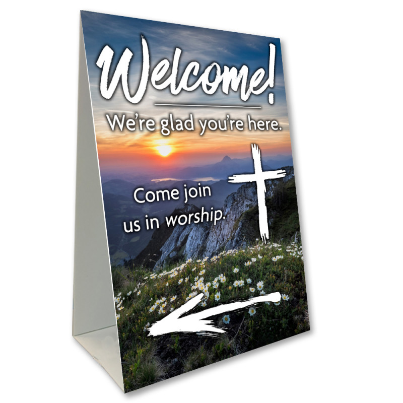 Welcome Church (Scenic) Economy A-Frame Sign
