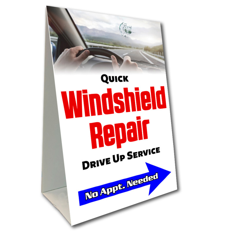Windshield Repair Economy A-Frame Sign