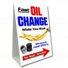 Oil Change Economy A-Frame Sign