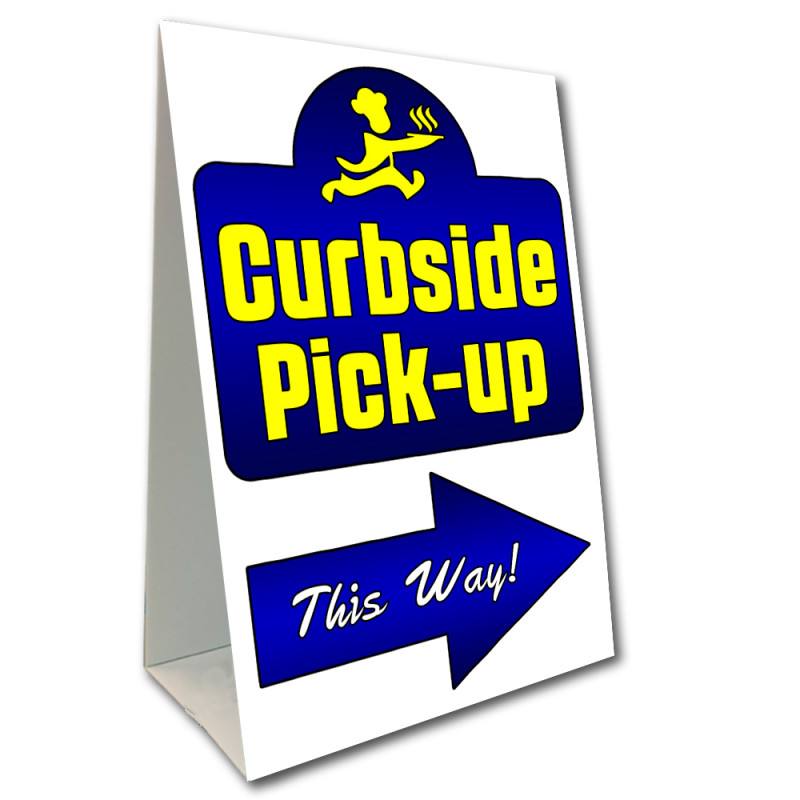 Curbside Pick-Up (Arrow) Economy A-Frame Sign
