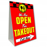 Open For Takeout Economy A-Frame Sign