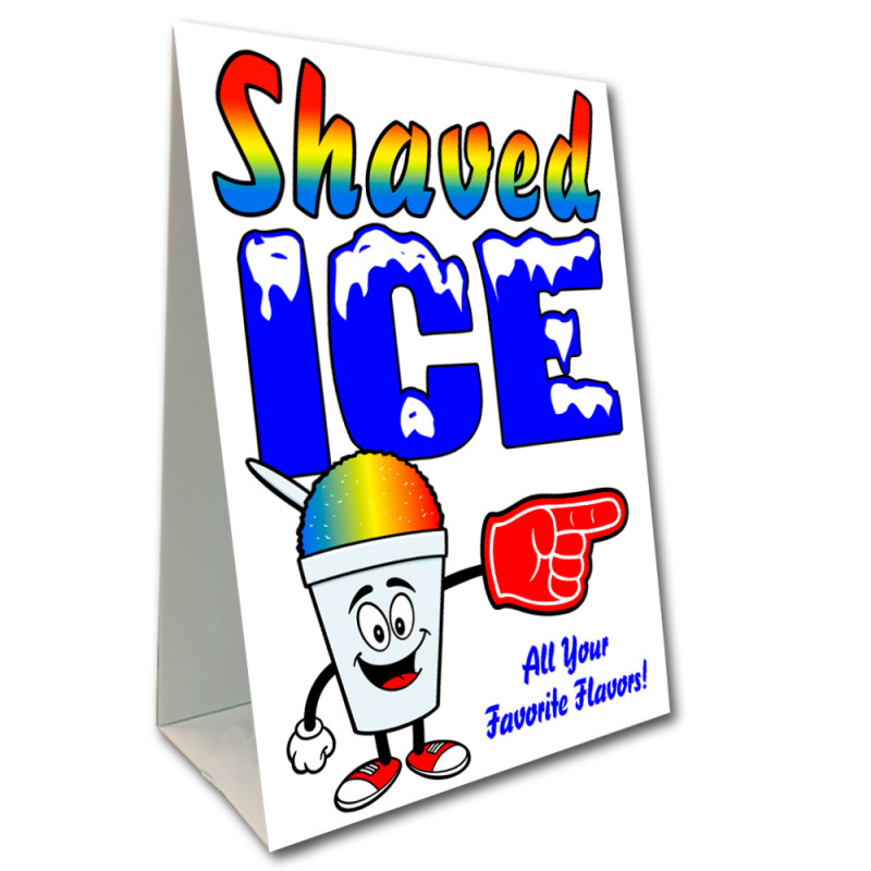 Shaved Ice Arrow Economy A-Frame Sign
