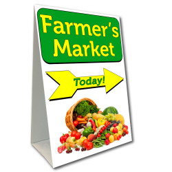 Farmer's Market Today Economy A-Frame Sign