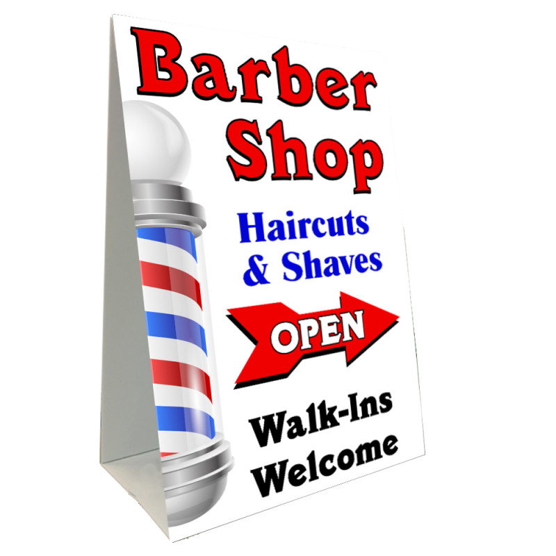 Barber Shop Arrow Economy A-Frame Sign