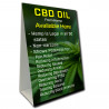 CBD OIL Available Here Benefits Economy A-Frame Sign