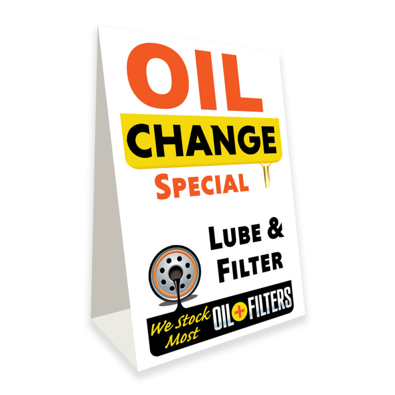 Oil Change Special Economy A-Frame Sign Feet Wide by Feet Tall