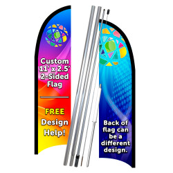 Custom Feather Flag 11.5 x 3 Feet