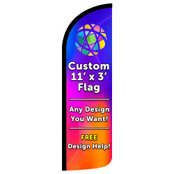 Custom Feather Flag 11.5 x 3 Feet