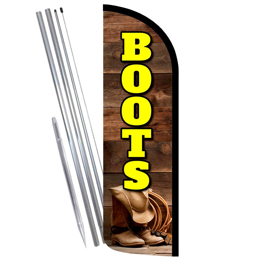 Boots Premium Windless Feather Flag Bundle (Complete Kit) OR Optional Replacemen