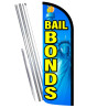 Bail Bonds Premium Windless Feather Flag Bundle (Complete Kit) OR Optional Replacement Flag Only