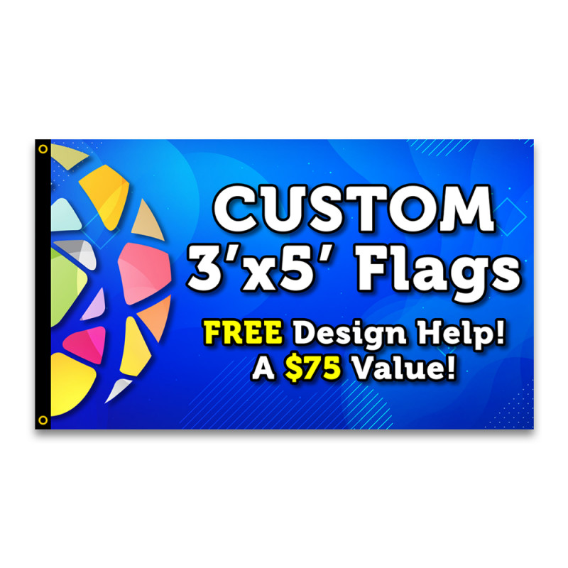 Custom 3' x 5' Horizontal Flag