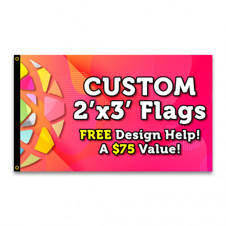 Custom 2' x 3' Horizontal Flag
