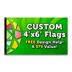 Custom 4' x 6' Horizontal Flag